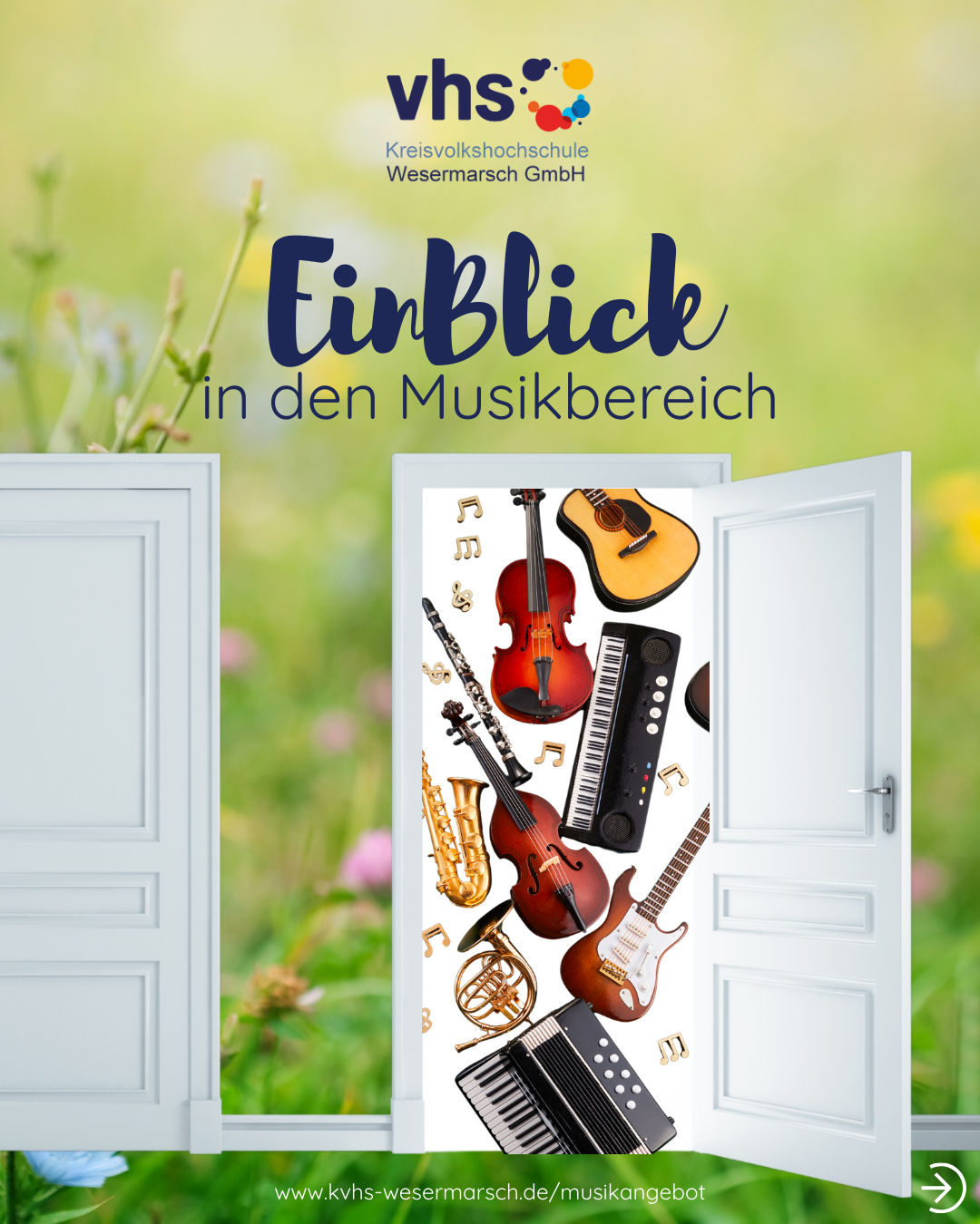 Öffnet die Seite 'EinBlick in den Musikbereich'