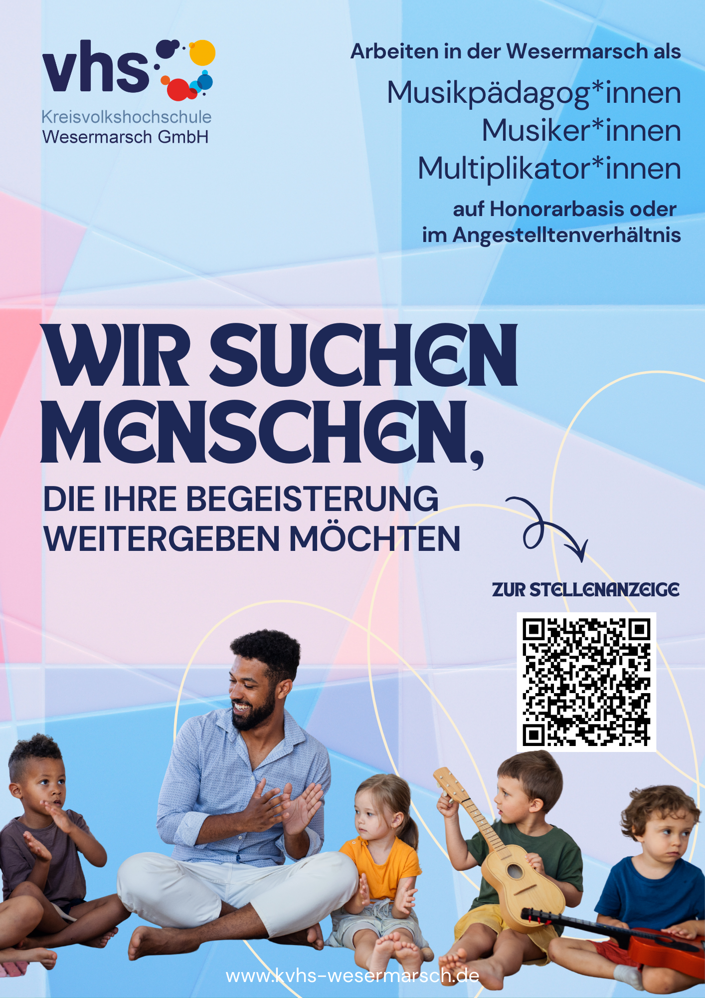 Öffnet die Seite 'Wir suchen Musik-Dozent*innen'